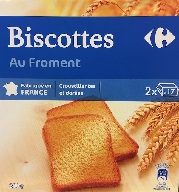 BISCOTTES AU FROMENT
