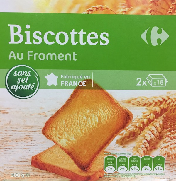 BISCOTTES AU FROMENT
