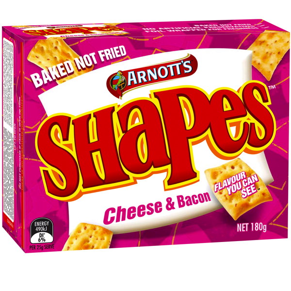 SHAPES CHEESE & BACON