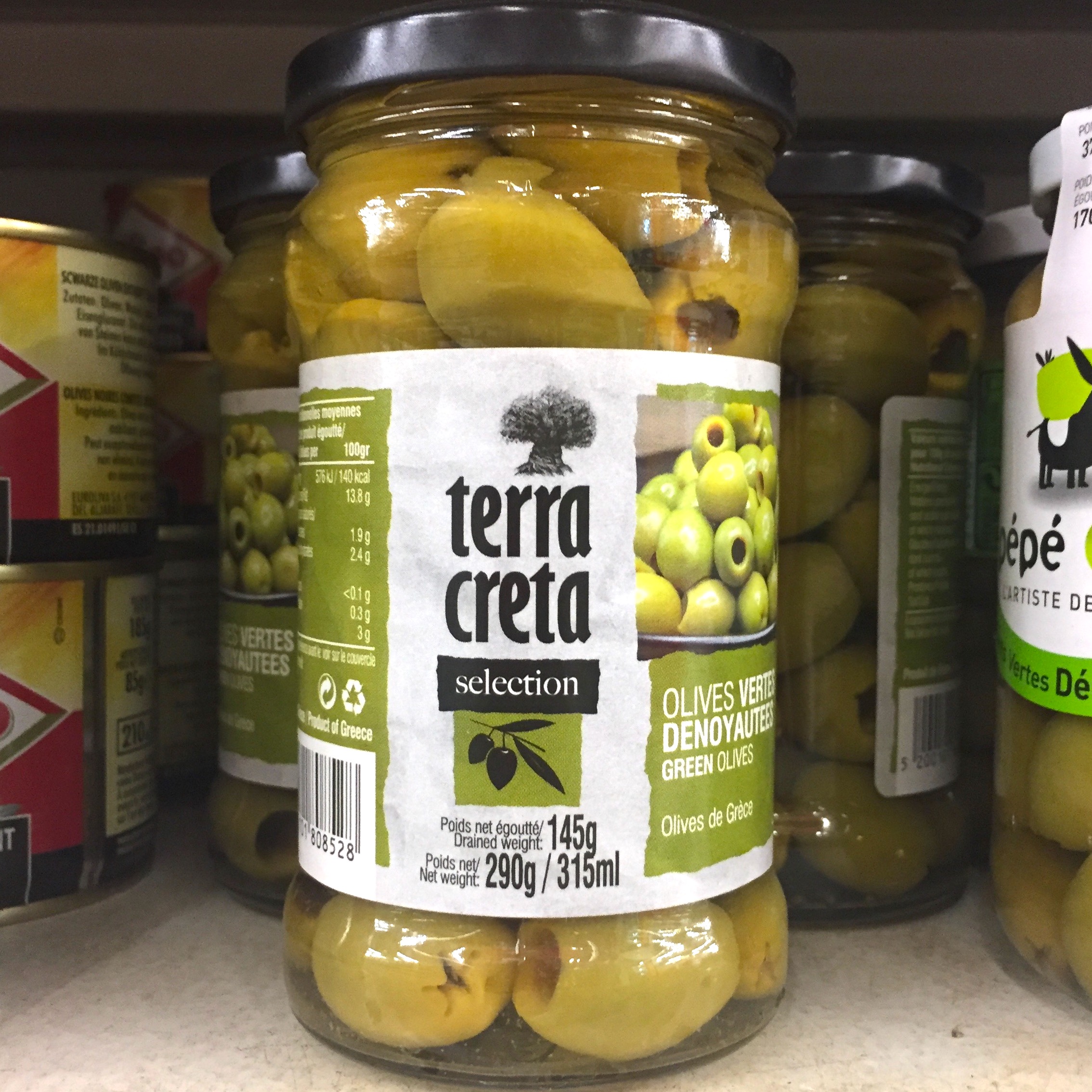 OLIVES VERTES DÉNOYAUTÉES