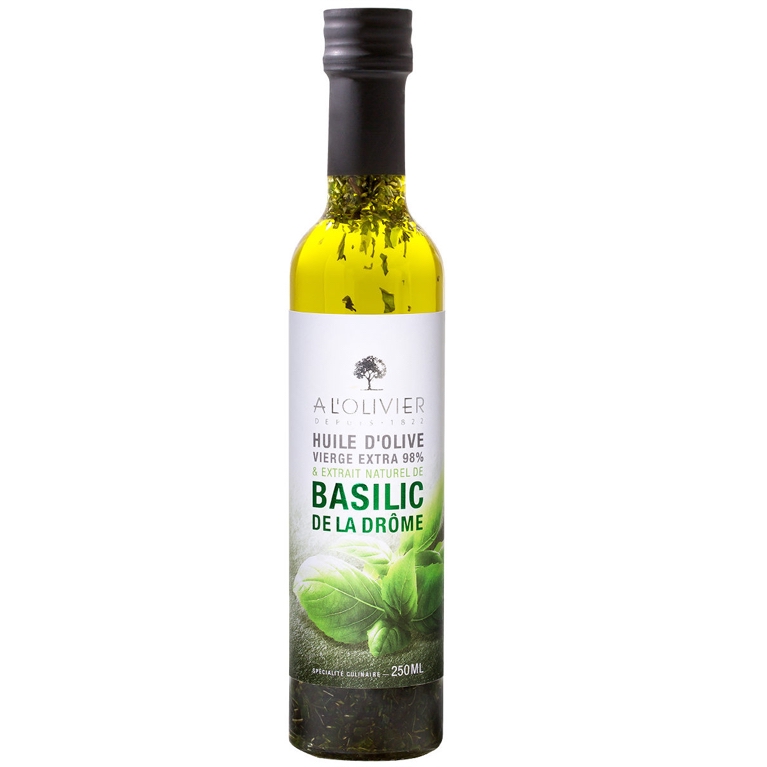 HUILE D'OLIVE AU BASILIC