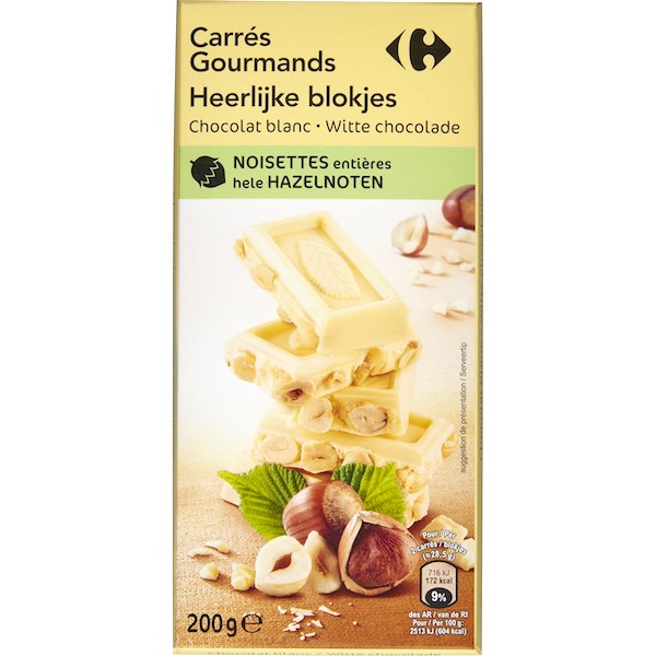 CHOCOLAT BLANC NOISETTES