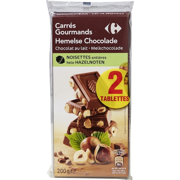 CHOCOLAT AU LAIT NOISETTES