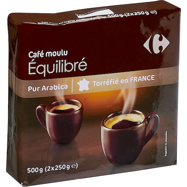 100% arabica café moulu - Carrefour - 500 g (2 x 250 g)