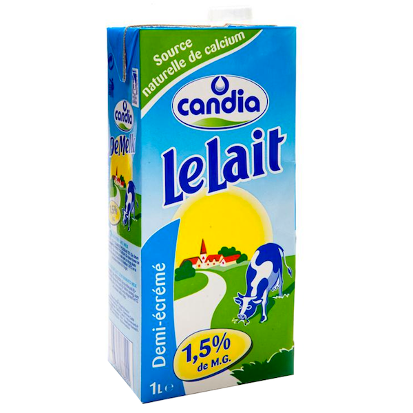 Lait demi écrémé Candia LeLait 1L