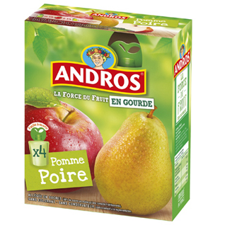 GOURDE POMME POIRE x4
