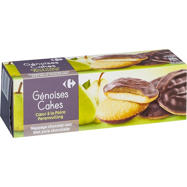 GENOISES CAKES POIRE CHOCOLAT