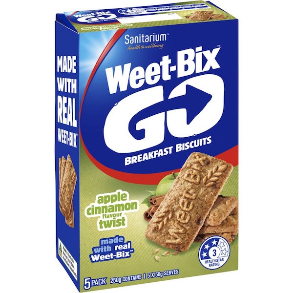 WEET BIX GO APPLE CINNAMON