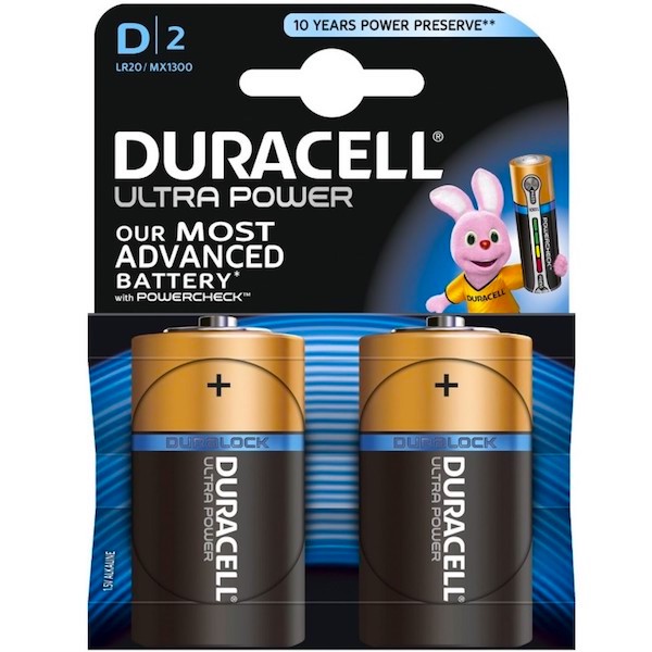 Piles LR20 D DURACELL Ultra Power