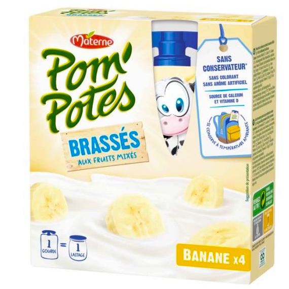 POM'POTES BANANE x4