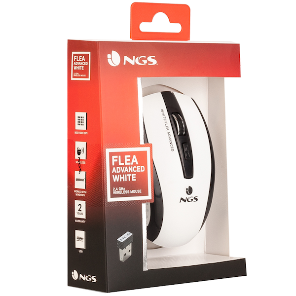 SOURIS FLEA ADVANCED WHITE