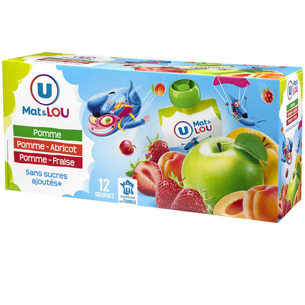 3 VARIÉTÉS DE COMPOTE x12 SANS SUCRES AJOUTÉS