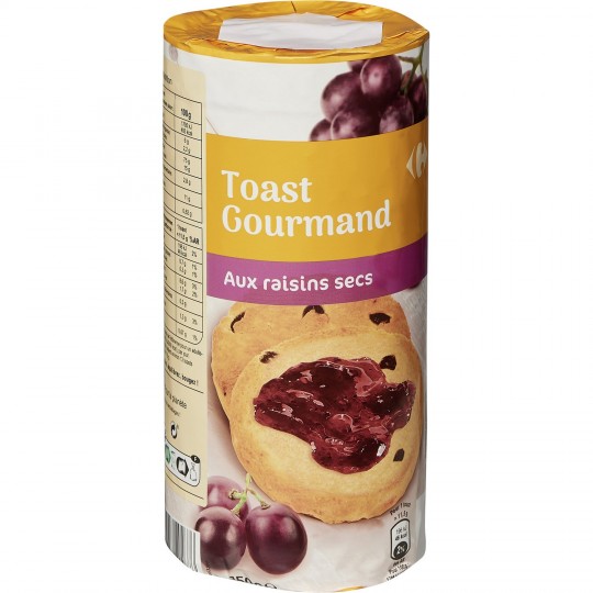 TOAST GOURMAND AUX RAISINS SECS