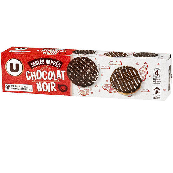 SABLÉS NAPPÉS CHOCOLAT NOIR