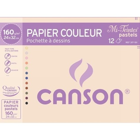 PAPIER A DESSIN COUL 24X32