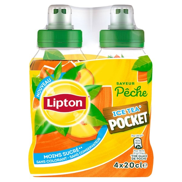 ICE TEA POCKET PECHE X4