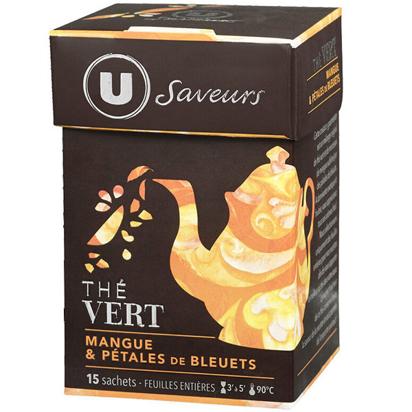 THÉ VERT MANGUE PÉTALES DE BLEUETS
