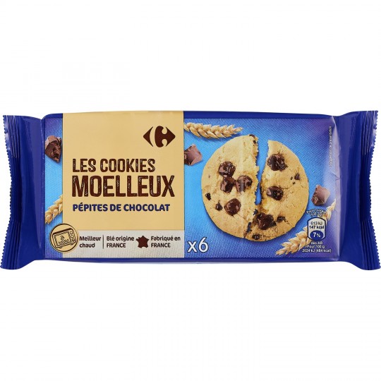 COOKIES MOELLEUX PEPITES CHOCOLAT