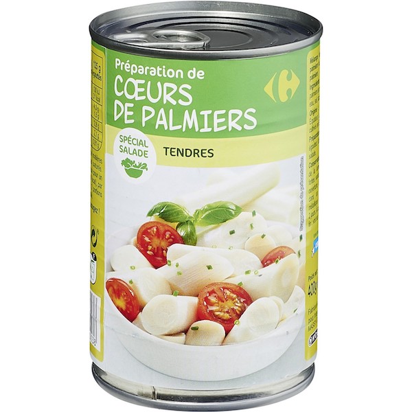 Préparation de cœurs de palmiers