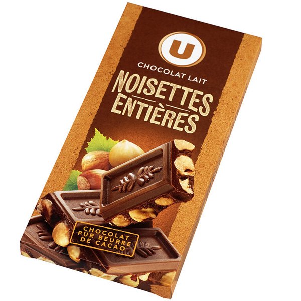 CHOCOLAT LAIT NOISETTES ENTIERES