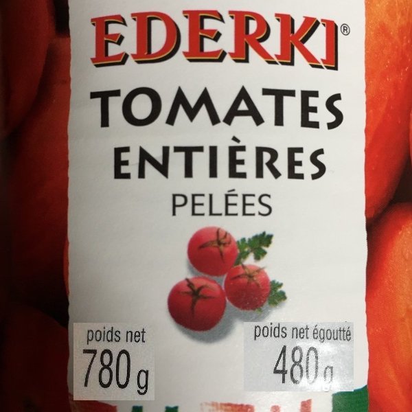 TOMATES ENTIÈRES PELLÉES