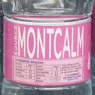 Eau minérale MONTCALM 12 bouteilles de 33cl - Super U, Hyper U, U Express 