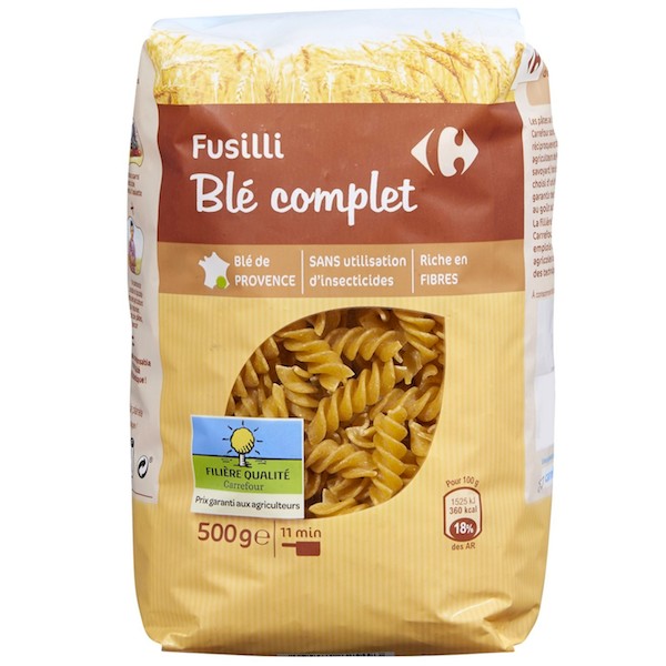 Pâtes penne blé complet FILIERE QUALITE CARREFOUR