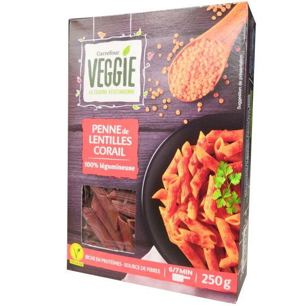 PENNE LENTILLES CORAIL