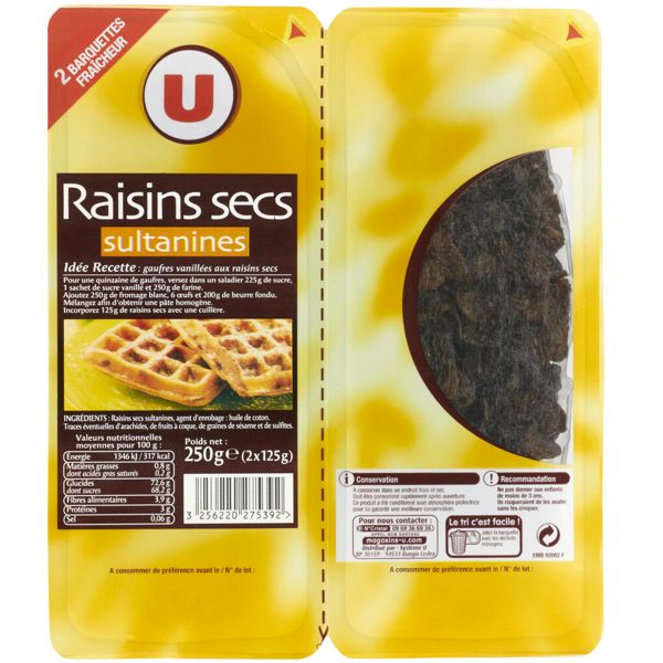 RAISINS SECS SULTANINES