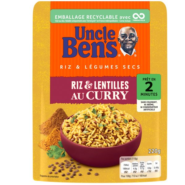 RIZ LENTILLES AU CURRY