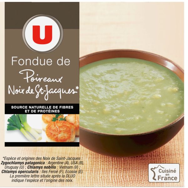 FONDUE POIREAUX NOIX DE ST JACQUES