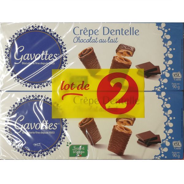 CREPE DENTELLE CHOCOLAT AU LAIT x2