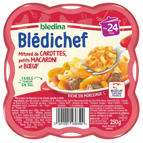 BLEDICHEF CAROTTES MACARONI BŒUF