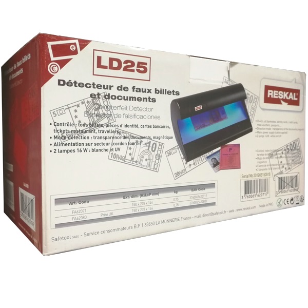 DETECTEUR FAUX BILLETS LD25